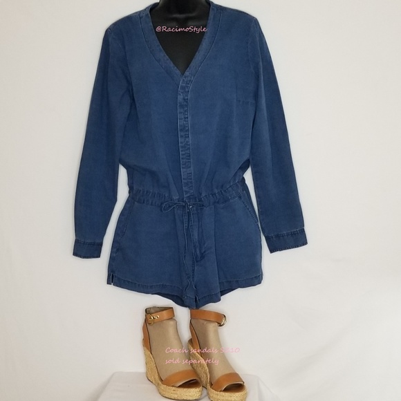 Abercrombie & Fitch Pants - Abercrombie & Fitch, denim long sleeve jumpsuit